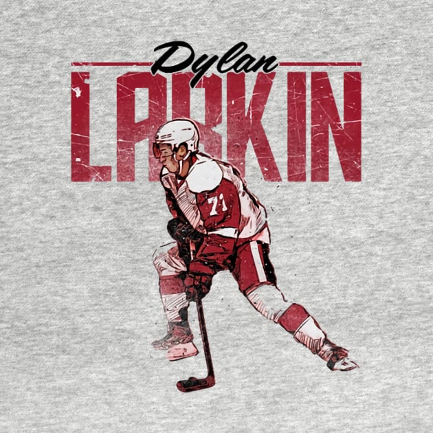 Dylan Larkin Detroit Retro by Erianna Bee